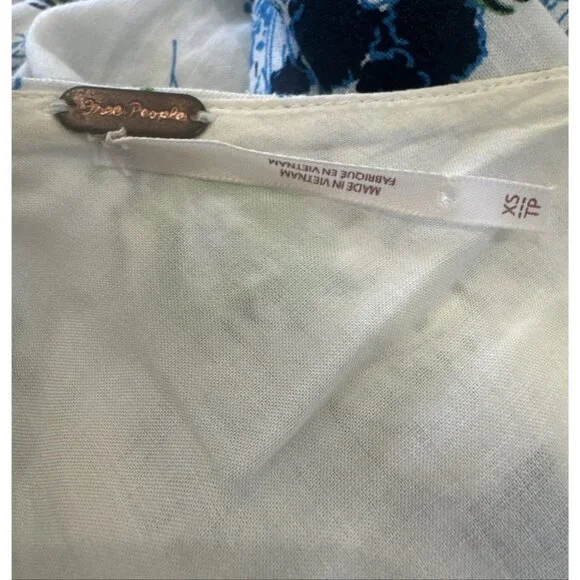 Free People One-Shoulder White Floral Dress XS - Picture 7 of 11